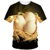 Creative Funny Egg 3d Printed T Shirt Men Summer Short Sleeve Harajuku Casual Loose T-Shirt Fashion Street Comfort Tees Clothing