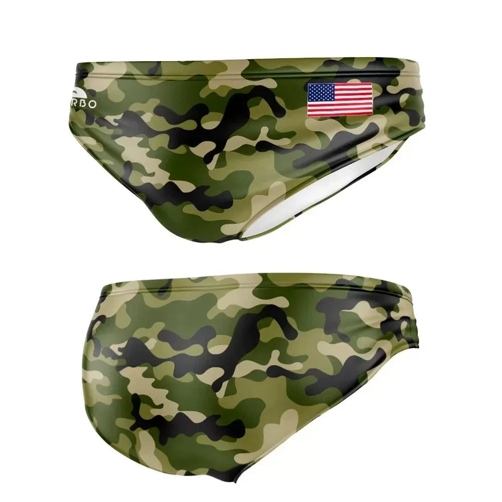 Summer Mens Swimming Short Print Briefs Low Sexy Bikini Surfing Beach Maillot De Bain Homme Shorts Pool Training Quick-drying