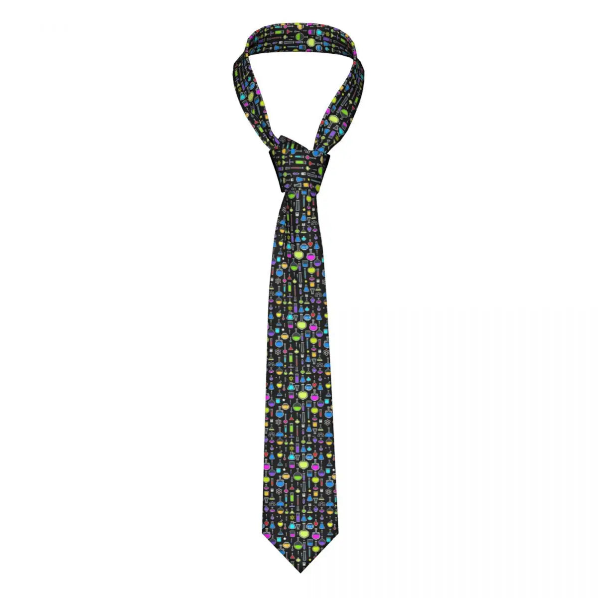 Custom Fashion Muppet Science Neckties for Men Silk Chemistry Elements Office Neck Ties