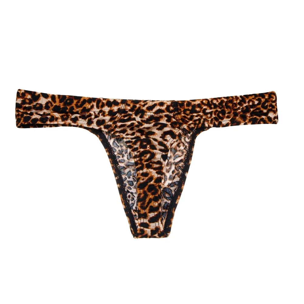 Leopard Sexy Panties Men Bikini Brief Underwear Slip Hombre Calzoncillos Jockstrap Briefs Pouch Cuecas Gay Underwear Low Waist