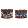Bohemian Leather Bracelet Men Hand-woven Bracelet Men's Wooden Bead Bracelet Bracelet for Men Charm Bracelet Mens Jewellery
