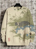 Men's Winter Skiing Animal Kitten Printed Casual Sweatshirt Fashion Round Neck Pullover Sweatshirt Polyester Fabric 2025 New