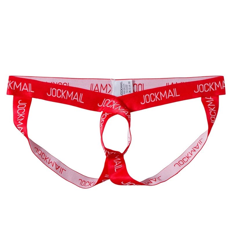 Cockstraps Open Back Underpants Men Jockstrap Panties Sexy Thongs G String Penis Pouch Underwear T-Back Open Butt Thong Lingerie