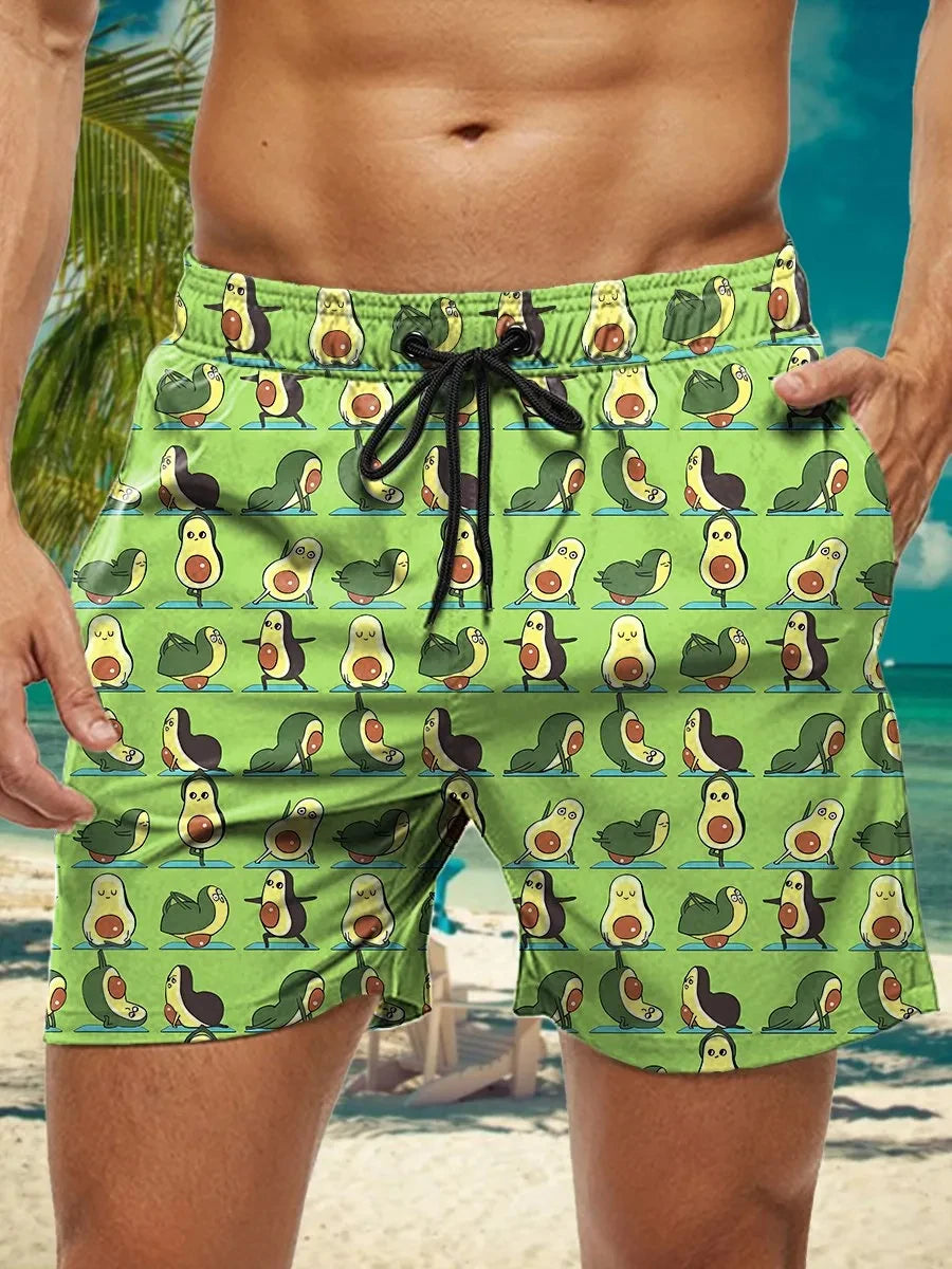 Men's Hawaiian Swim Trunks 3D Floral Print Beach Shorts Quick Dry Outdoor Leisure Sports Shorts Swimwear Fashion Men's Shorts