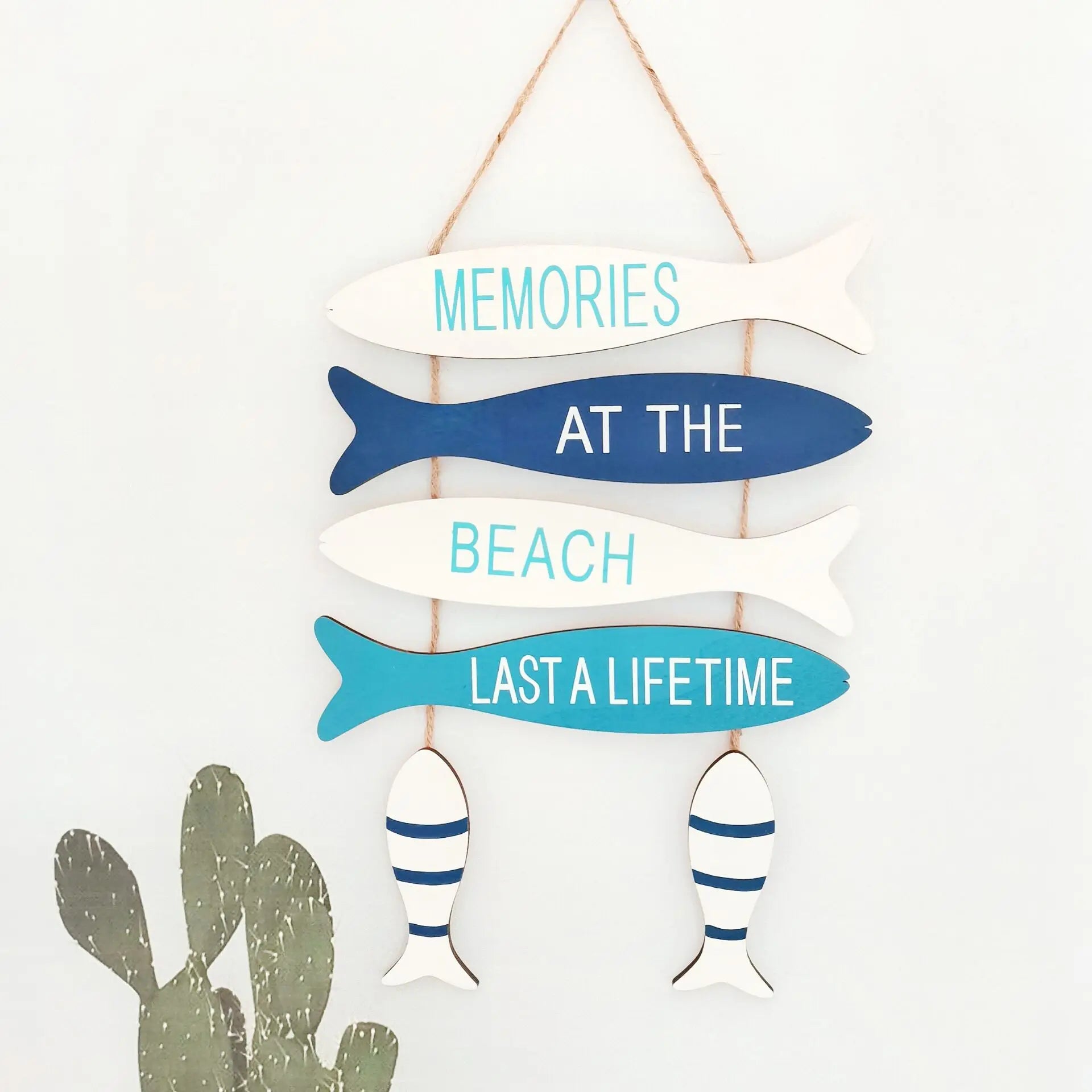 New Marine Style Decorative Pendants, Animal Fish, Wooden Crafts, Creative Home Living Room Bedroom Wall Decorations