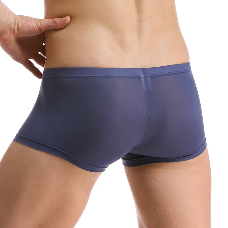 Men’s Ultra-Thin Ice Silk Boxer Shorts