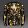 2024 new men's long-sleeved t-shirt 3d printing fake suit printing men's autumn tops casual round neck t-shirt fake two pieces