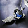 2024 New Korean Cute Sweater Chain Crystal Owl Necklace Long Women's Autumn and Winter Clothes Pendant Accessories