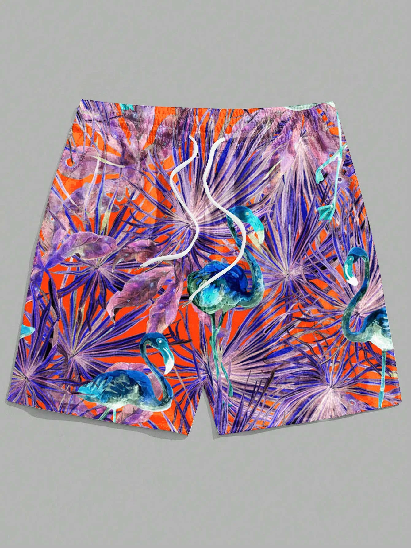 3D-Printed Men's Resort Shorts - Ultra-Vivid Tropical Paradise Prints with Palm Trees & Exotic Flowers