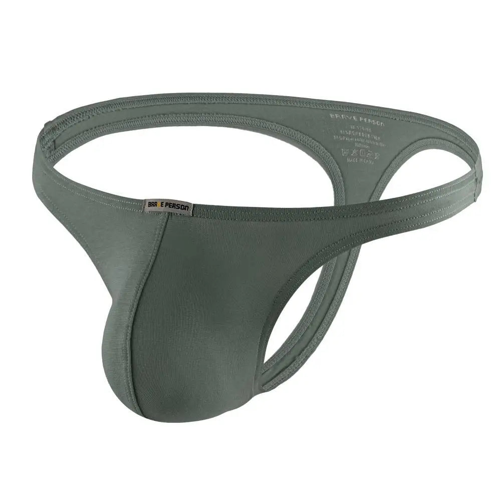 BRAVE PERSON Sexy Underwear Mens Thongs Modal Low Rise Solid Briefs Men Underpants G Strings T-back Panties Thongs for Man