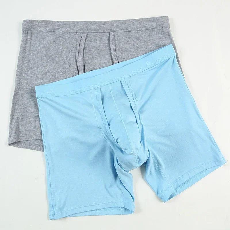 Men's Boxershorts Cotton Breathable Underwear Mid Long Boxers Trunks Comfortable Shorts