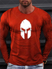 Sparta Vintage Graphic Men's Long Sleeve T-shirt for Men Clothing Casual Tops Tee Fashion 3D Full Printing Tshirt Streetwear