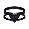 Shiny Metallic Faux Leather Men Erotic Lingerie Jockstrap Wide Waistband Sexy Low Rise Thong PU Underwear Nightclub Party Costum