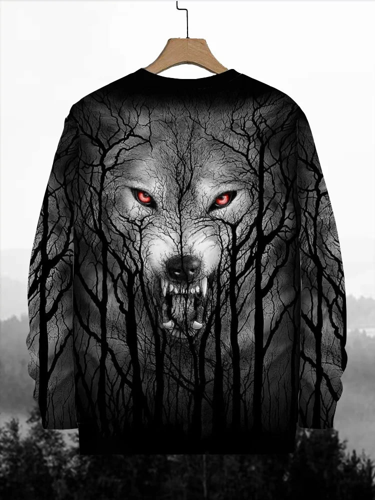 Sale 3D Printed Lion Pattern Men's T-Shirt Casual Comfortable Long Sleeve T-Shirt Unisex Fashion Autumn Unisex T-Shirt Clothing