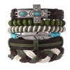 Vintage Ethnic Style Woven Leather Bracelet For Men Bohemian Cross Butterfly Life Tree Leather Bracelets Gifts For Friend