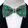 Sparkle Rhinestone Bow Ties for Men Pre-Tied Diamond Sequin Bowtie with Adjustable Length Wedding Party