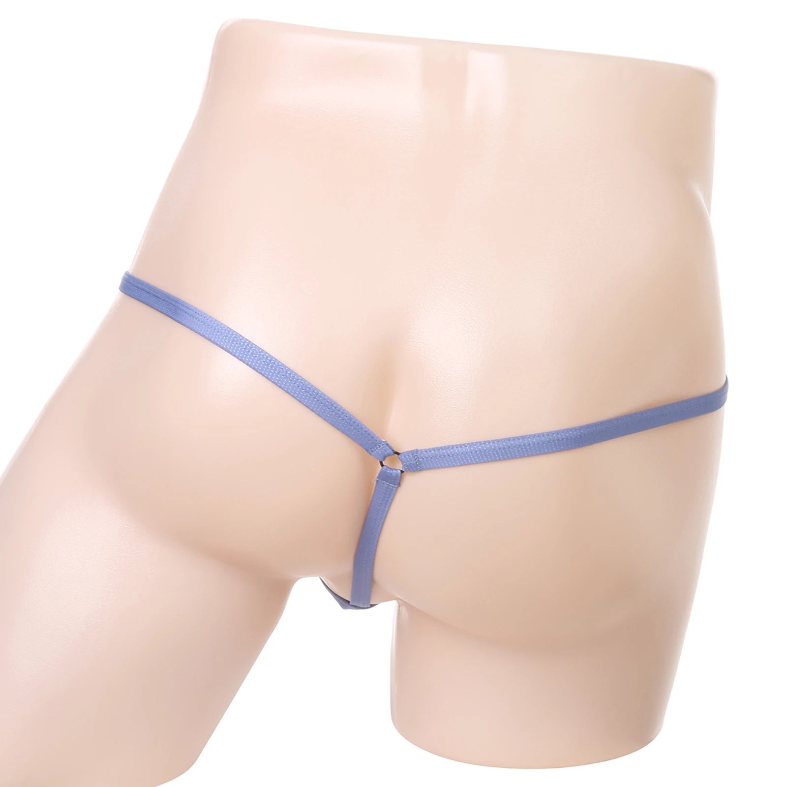 Men Thong Adjustable Underwear Ice Silk Mesh Pouch Waist Adjustable Male Panties G-String Hollow Buttocks Sexy Lingerie