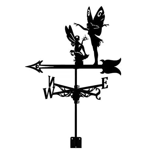 Metal Weathervane,Witch Iron Weather Vane,Sea Rover Wind Direction Indicator Garden Decoration Outdoor Roof Decoration Gardening