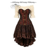 Steampunk Gothic Corset Dress Vintage Faux Leather Corset Renaissance Blouse Asymmetrical Floral Skirt Cosplay Pirate Costumes