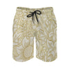 Men's Leaf Printed Pattern Casual Shorts Boys Summer Cool Hawaiian 3D Printed Casual Swim Trunks Drawstring Surfboard Shorts