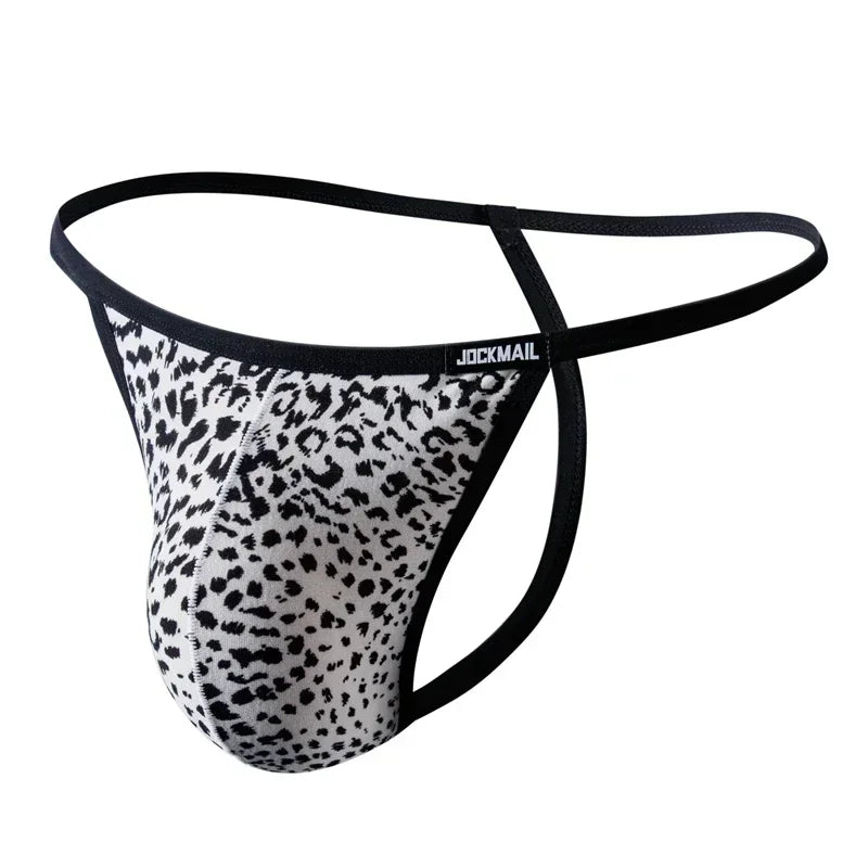 Underpants Men Sexy Underwear Leopard Print Panties Lingerie Jockstrap Bikini G String Thong Hombre T-back  Sissy Panties