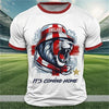 Summer Men's Retro Flag Printed T-shirt 3D Skull Round Neck Short Sleeve Casual Breathable Men's Large Size T Shirt Hot Model