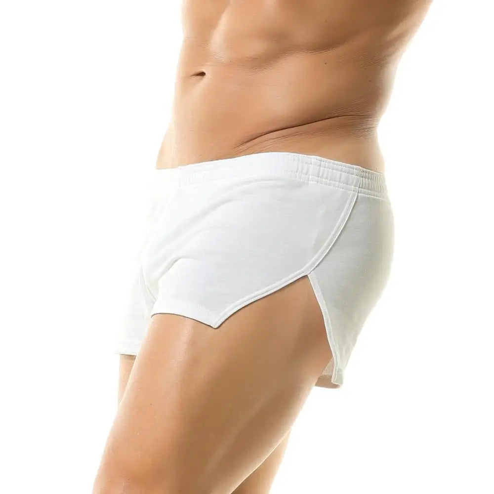 Men's Underwear Boxer Shorts Arrow Panties High Quality Sleep Bottoms Side Slit Loose Boxers Underpants Shorts