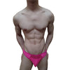 Mens Slip Bikini Jockstrap Briefs Mens Panties Sexy Fishnets Hole Transparent Mesh Ice Silk Men Underwear Sissy Men Underpants