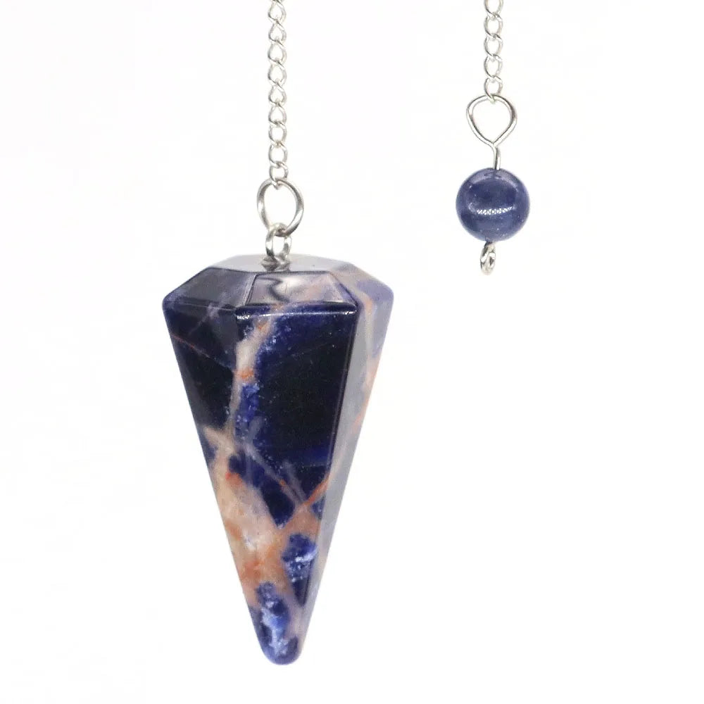 Natural Crystal Pendulums for Divination Dowsing Amethyst Pink Quartz Pendulum Reiki Healing Gem Stone Pendant Pendulos