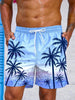 Vintage Plant 3D Printed Board Shorts Mens Palm Graphic Short Pants Summer Hawaiian Breathable Swim Trunks Kids Loose Ice Shorts
