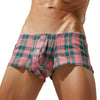 SEOBEAN 100% Cotton Men's Boxers Classic Plaid Boxer Shorts Mens Underwear Panties Home Shorts Sleep Lounge Pajama Shorts