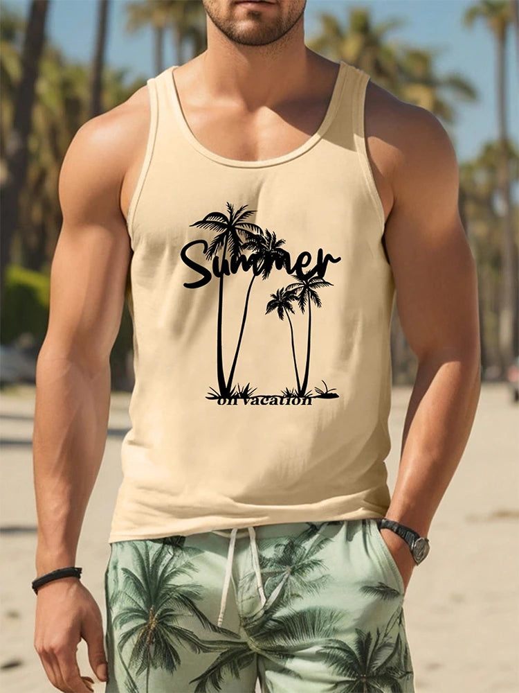 2025 3D Camouflage Printed Men's Tank Top Outdoor Sports Men's Fitness Tank Top Summer Everyday Fashion Men's Sleeveless T-shirt