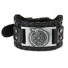 Trendy Viking Bracelet Nordic Rune Compass God Bird Charm Men's Bracelet New Fashion Leather Woven Jewelry Accessorie Party Gift