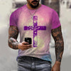 Christian Mens Clothing T Shirts Oversized T Shirt Gothic  Jesus Christ Cross 3D Print O-neck Tops Vintage Hip Hop Short Sleeve