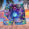 3D mushroom print men's casual shorts Tropical summer vitality style fashion shorts, quick-drying and comfortable close-fitting