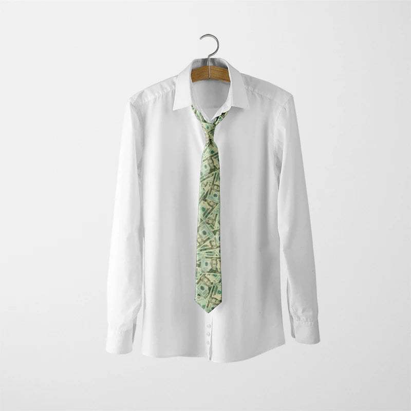 Interesting dollar pattern printing 8 cm wide tie fashion business shirt tie Pascual men's tie tie birthday gift