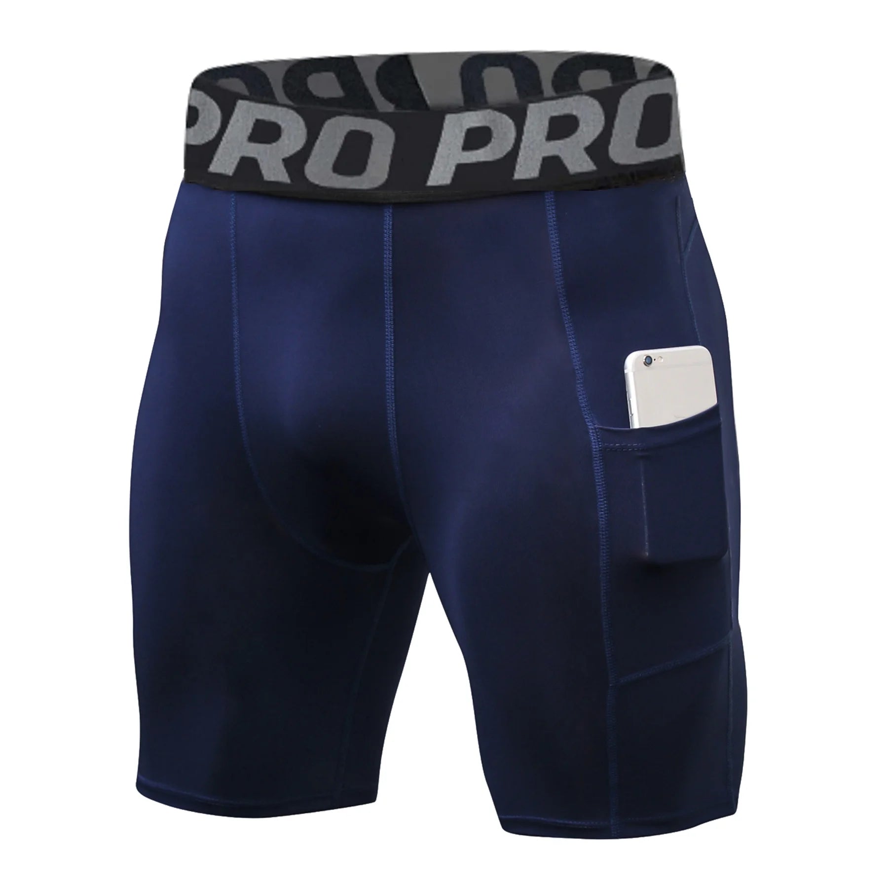 Compression Shorts Men with Pocket, Spandex Running Shorts Sport Athletic Workout Performance Underwear