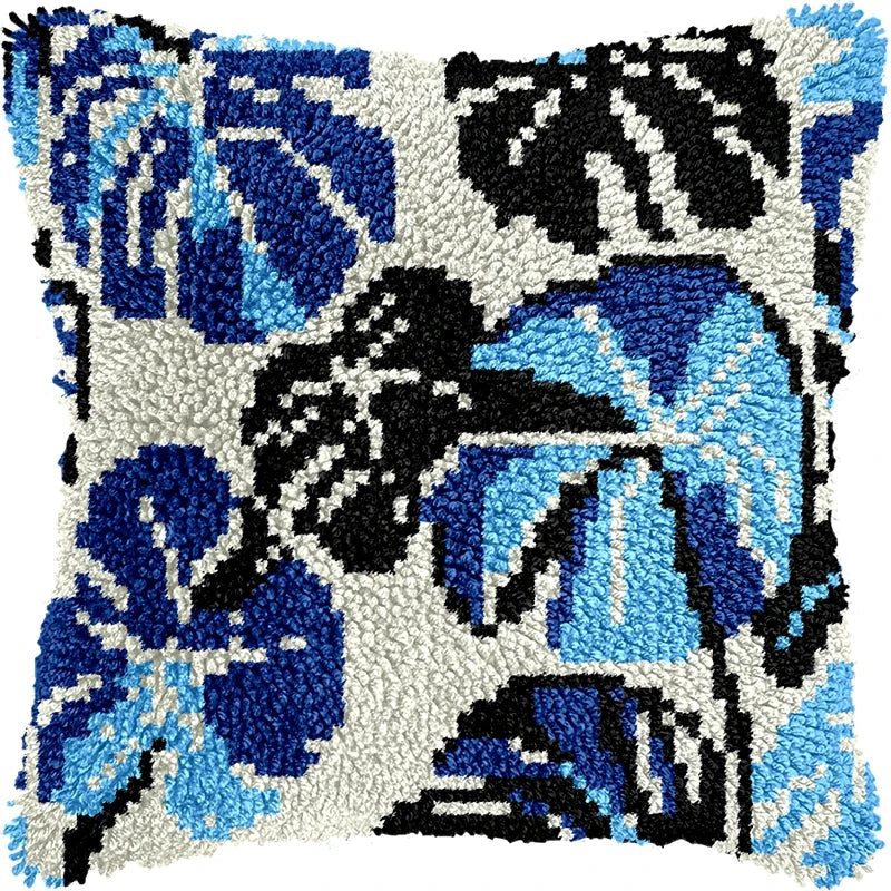 Flower Latch Hook Kit Cute Knooppakket Kussen Knopen Pillow Button Smyrna Knooppakket Needlework Button Packagek Linkhaak Kussen