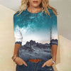 Women's Nature Scenery Graphic T-Shirt Fashion Casual Long Sleeve T-Shirt Breathable Casual Designer Clothing