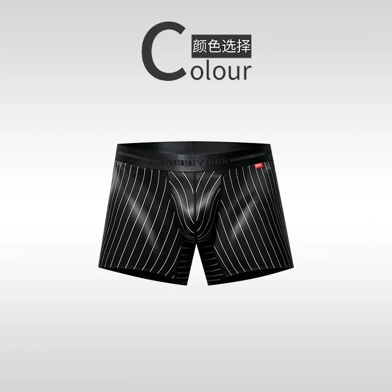 Men's Underwear Home Stripes Boxer Quick Dry Breathable Shorts Running Hiking Gym Yoga Sport Pants