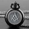 Free and Accepted Masons Glass Dome Pocket Watch with Chain Fashion Necklace Pendant Chain Jewelry Gifts Men Women Clock