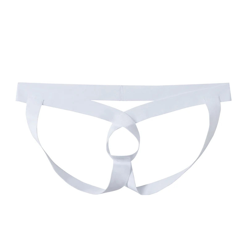 Mens Panties Fetish Cutout Bondage Underwear Sexy Jockstrap Thong G String Penis Pouch T-back Harness Underpants