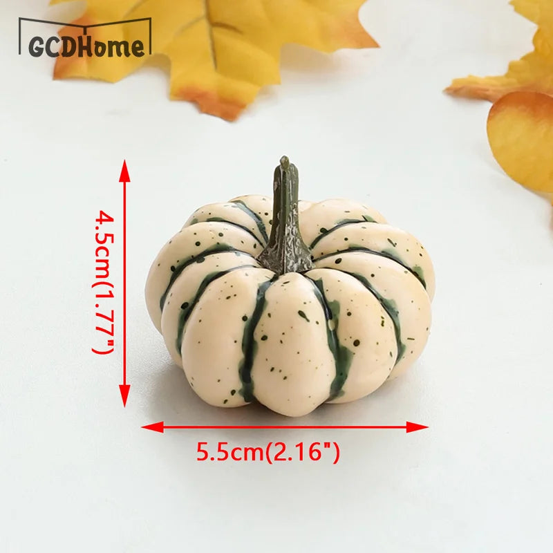 Mini Plastic Artificial Halloween Pumpkin Decor Simulation Vegetable DIY Craft Halloween Home Party Decor Prop Farmhouse Harvest