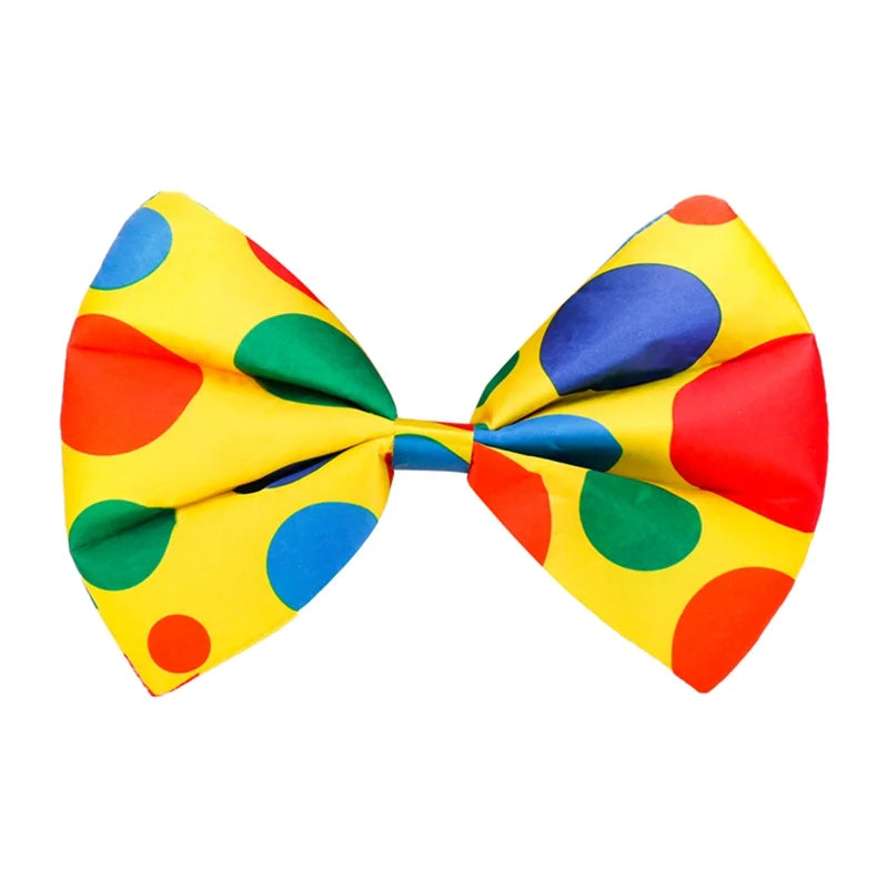Colorful Polka-Dot Clown Tie or Bow Tie