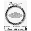 Healing Crystal Stone Bracelets With Card Natural Amethysts Lapis Lazuli Rose Quartzs 8mm Beads Bracelets For Women Men Jewelry