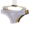 Sexy Men's Transparent Ice Silk Solid Color Panties Low-Waisted Breathable Underwear Pump Man Underpants Men Bulge Pouch Briefs