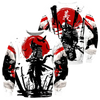 Japanese Mythology Mask Printed Sweatshirt Men's Clothes Harajuku Street Pullover Top 3D Printed Mysterious Culture Sweatshirts