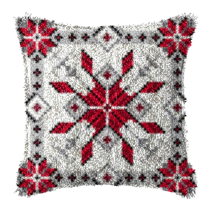 Winter Christmas Latch Hook Kits Smyrna Pillowcase Knot Pillow Package Animal Latch Hook Set For Needlework Embroidery Cushion