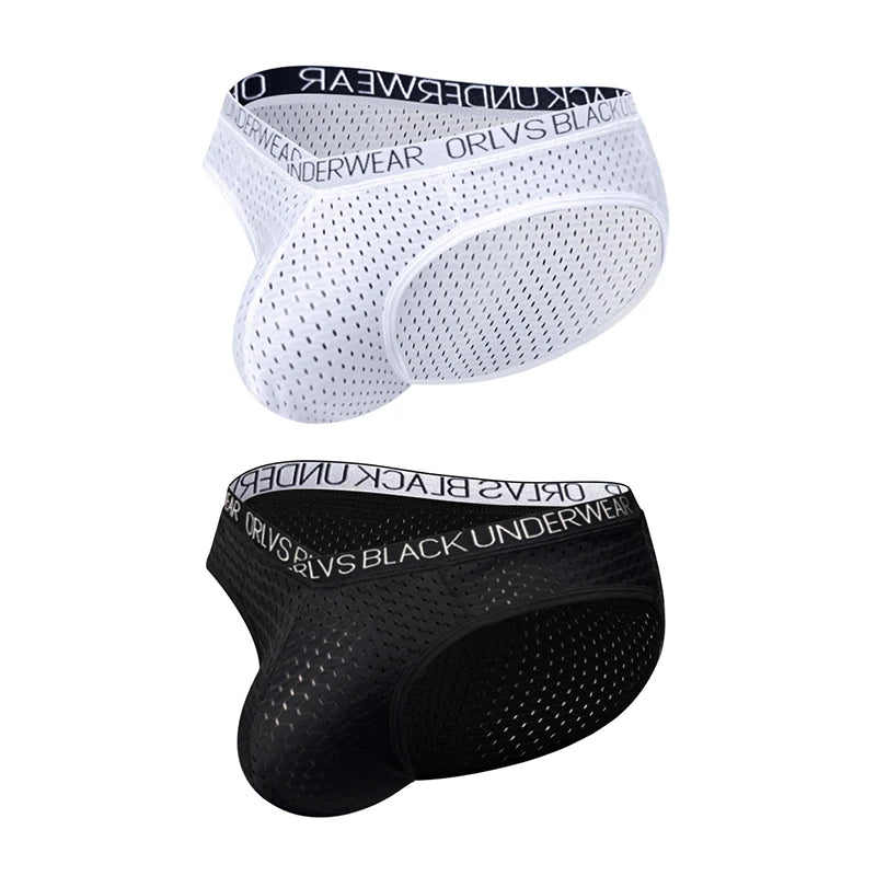 Transparent Men's Underwear Briefs Comfortable Low Wasit Ice Silk Sexy Men Panties Quick Dry Breathable antibacterial Underpants