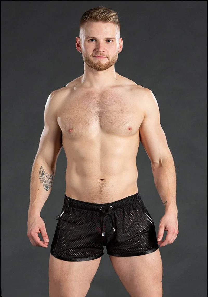 Men's sweatpants hole dry breathable sexy beach outdoor casual three-quarter pants（MNDK-05)